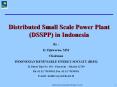 Distributed Small Scale Power Plant (DSSPP) in Indonesia B
