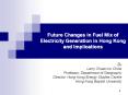Future Changes in Fuel Mix of Electricity Generation in Hon