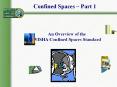 Confined Spaces   Part 1 An Overview of the WISHA Confine
