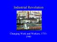 Industrial Revolution Changing Work and Workers, 1733-190