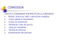 CORROSION COSTOS A CONSIDERAR POR EFECTO DE LA CORROSION 