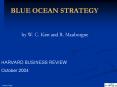 BLUE OCEAN STRATEGY by W. C. Kim and R. Mauborgne HARVAR