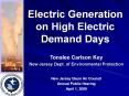 Electric Generation on High Electric Demand Days Tonale