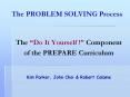 The PROBLEM SOLVING Process The  Do It Yourself !  Componen