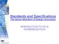 Standards and Specifications The Seven Wonders of Desig