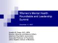 Women s Mental Health Roundtable and Leadership Summi