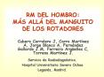 RM DEL HOMBRO: M S ALL  DEL MANGUITO DE LOS ROTADORES Cuber