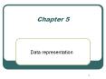 Chapter 5 Data representation Learning outcomes By the en
