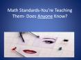 Math Standards-You re Teaching Them- Does Anyone Know