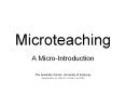 Microteaching A Micro-Introduction The Graduate School
