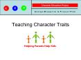 Character Education Project P E C D e s i g n B l u e p r 