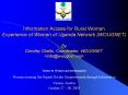 Information Access for Rural Women Experience of Women o
