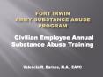 Civilian Employee Annual Substance Abuse Training Valenci