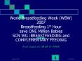 World Breastfeeding Week (WBW) 2007 Breastfeeding 1st Hou