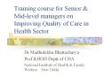 Training course for Senior & Mid-level managers on Improvin