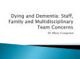 Dr Mary Cosgrave Dying from Dementia Dying with Dementia an