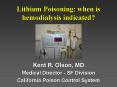 Lithium Poisoning: when is hemodialysis indicated? Kent R