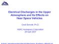 Electrical Discharges in the Upper Atmosphere and It