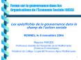 Forum sur la gouvernance dans les Organisations de l
