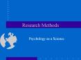 Research Methods Psychology as a Science What is the stud
