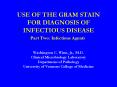 USE OF THE GRAM STAIN FOR DIAGNOSIS OF INFECTIOUS DISEAS