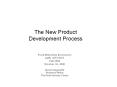 The New Product Development Process Food Marketing Economic