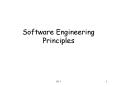 Software Engineering Principles Outline Principles form th