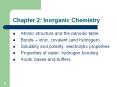 Chapter 2: Inorganic Chemistry Atomic structure and th