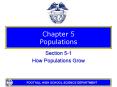 Chapter 5 Populations Section 5-1 How Populations Grow Ho