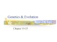 Genetics & Evolution Chapter 19-25 Fact of Evolution versu