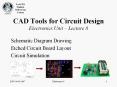 CAD Tools for Circuit Design Electronics Unit   Lecture 