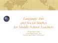Language Arts and Social Studies for Middle School Teacher
