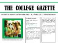 THE COLLEGE GAZETTE STUDENTS DISCOVER NEW STRATEGY T