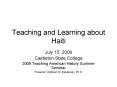 Teaching and Learning about Haiti July 15, 2009 Castleto