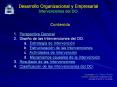 Desarrollo Organizacional y Empresarial Intervenciones de