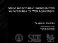 Static and Dynamic Protection from Vulnerabilities for We