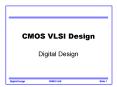 CMOS VLSI Design Digital Design Overview Physical principle