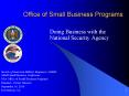 Office of Small Business Programs Doing Business with th