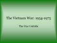The Vietnam War: 1954-1975 The War Unfolds VIETNAM 