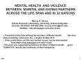 MENTAL HEALTH AND VIOLENCE BETWEEN MARITAL AND DATIN