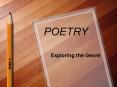POETRY Exploring the Genre Poetry: Exploring the Genr