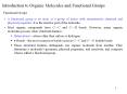 Introduction to Organic Molecules and Functional Group