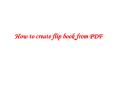 How to create flip book from PDF