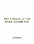 Why A Majority Of Real Estate Investors Fail