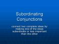 Subordinating conjunctions