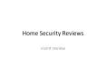 Home Security Reviews