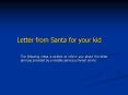 Letter from Santa for your kid