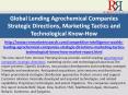 Global Lending Agrochemical Companies Strategic Directions, Marketing Tactics and Technological Know-How