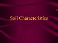 Soil Characteristics Soil a layer of natural materials o