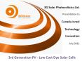 3G Solar Photovoltaics Ltd. Presentation to Canada-Israe